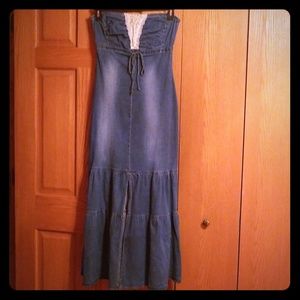 bebe-Denim maxi dress